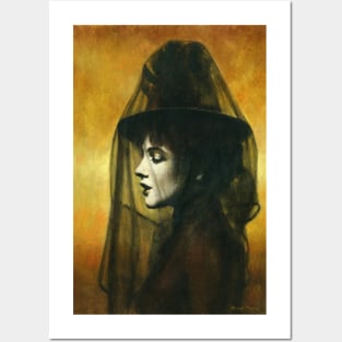 Victorian Gothic Girl In Veil Posters and Art